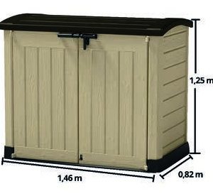 Caseta superficial vacía 1200 L Beige