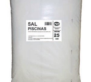 Sal marina granulada para piscinas saco 25 Kg